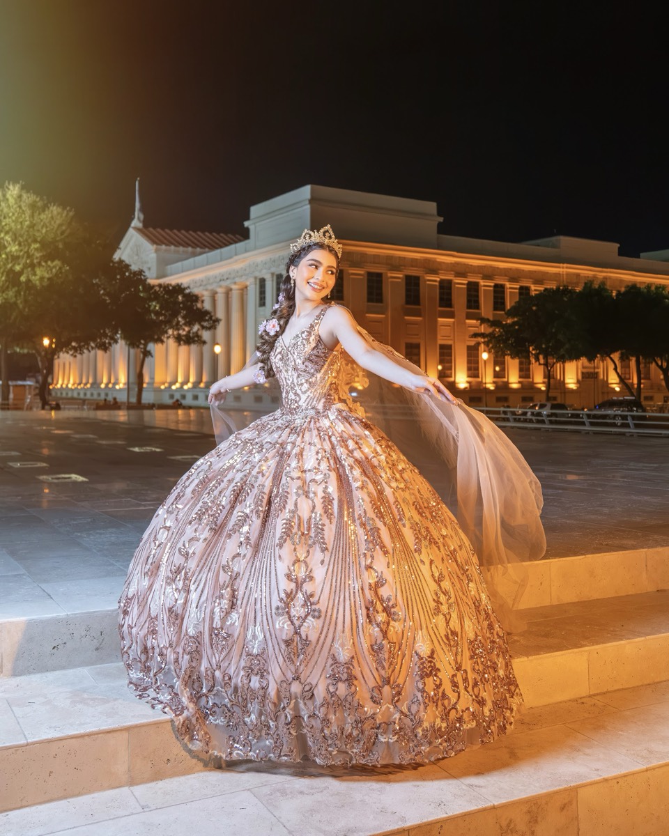 Vestido champagne